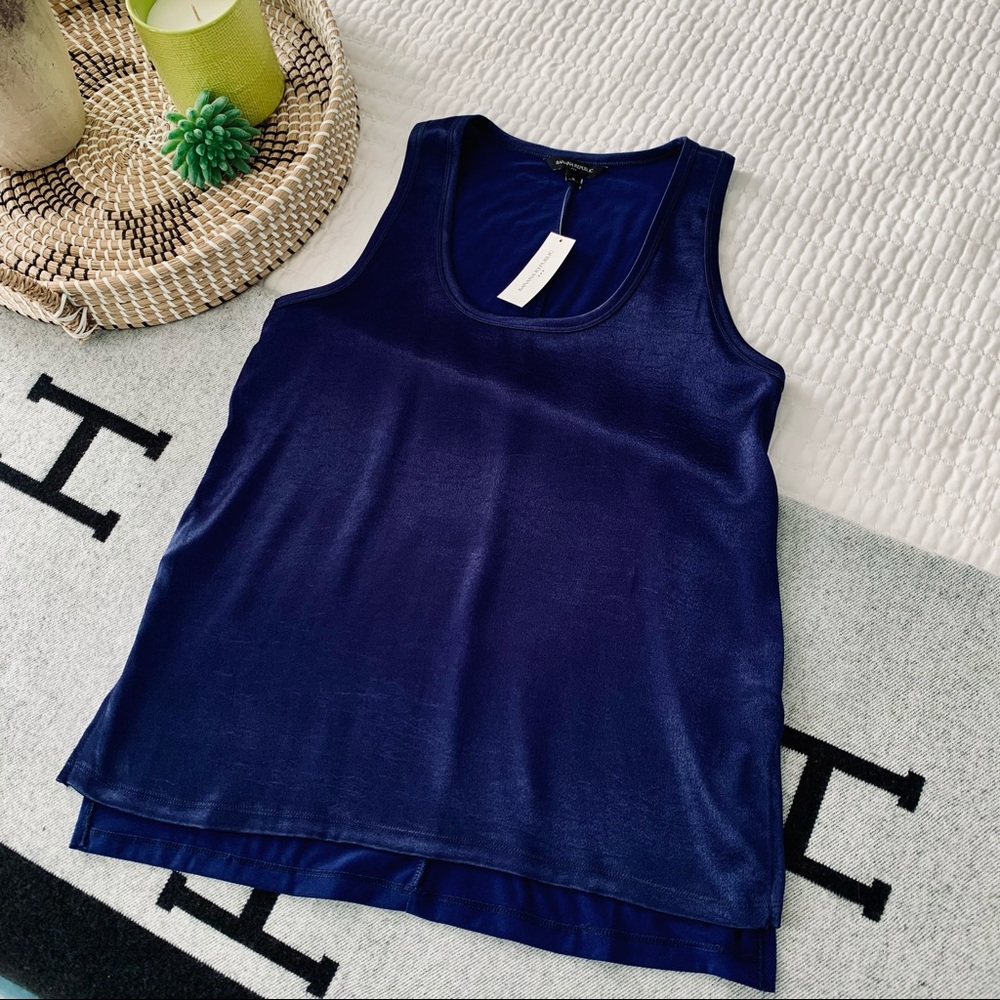 NWT ⭐️ Banana Republic Navy Blue Shine Tank Top